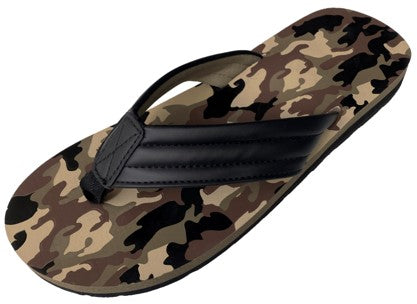 223703M Mens Camo Flip Flops